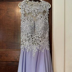 Lavender and silver sequin prom dress (Size 4)
